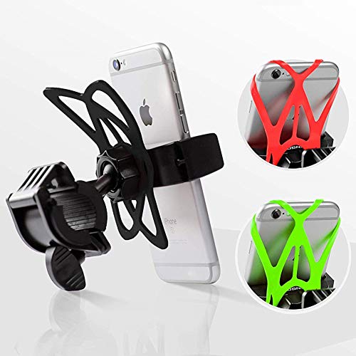 Bike Phone Mount, 360 Rotatable Universal Cellphone Bracket Mountain Bicycle Mount Racks for iPhone 11 X 8 7 Plus Samsung Galaxy S10 S9 S8 S7 Edge, Nexus, Nokia, Motorcycle Bike Accessories (Green) - Thumbnail 7