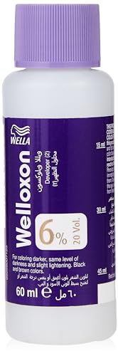 Wella Welloxon Developer 6% - Professional Hair Color Developer for Rich & Natural Shades Ideal for Darkening Lightening & Maintaining Tone Salon Quality & Easy Application - 60ml