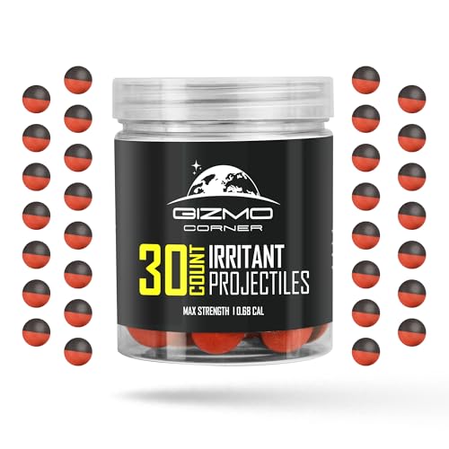 68 Caliber Self Defense Balls Powerful Irritant Formula 68 Caliber Pepper Balls for Non Lethal Protection OC Spray Balls for Maximum Strength 30 Count