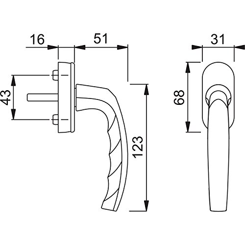 HOPPE Secustik Fenstergriff mit Sicherheitsmechanismus