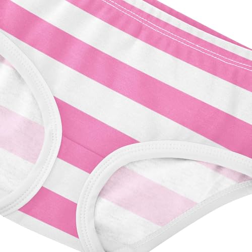 White Pink Stripe Toddler Girls's Underwear 2T4