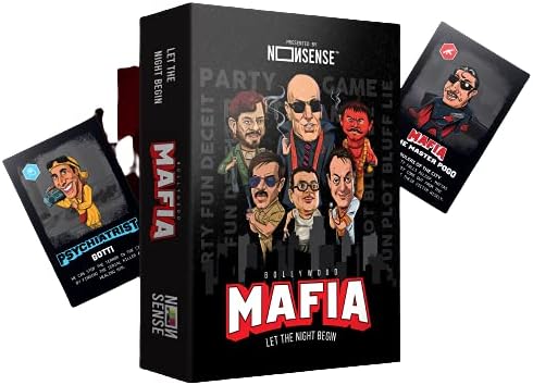 Nonsense Bollywood Mafia Card Game| Perfect Card Game For Teens & Adults| Maximum Thrill & Suspense| Perfect For Parties|Gatherings & Game Nights|Pack of 1