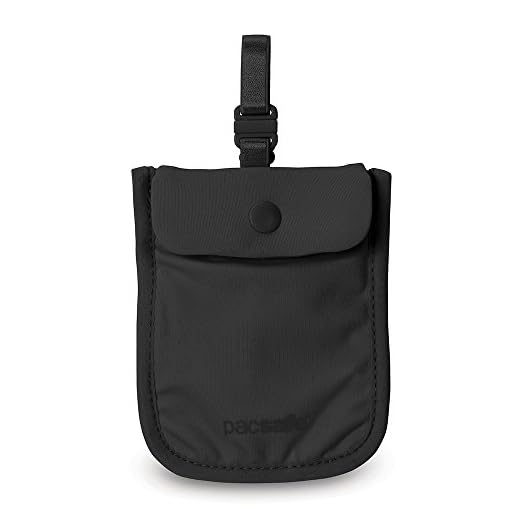 Pacsafe Coversafe S25 Hidden Undercover Travel Bra Pouch for Women, Washable, Black, One Size