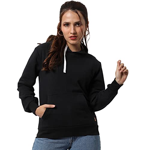 Image of Campus Sutra Women cotton Premium Zipper Hoodie-Grey
