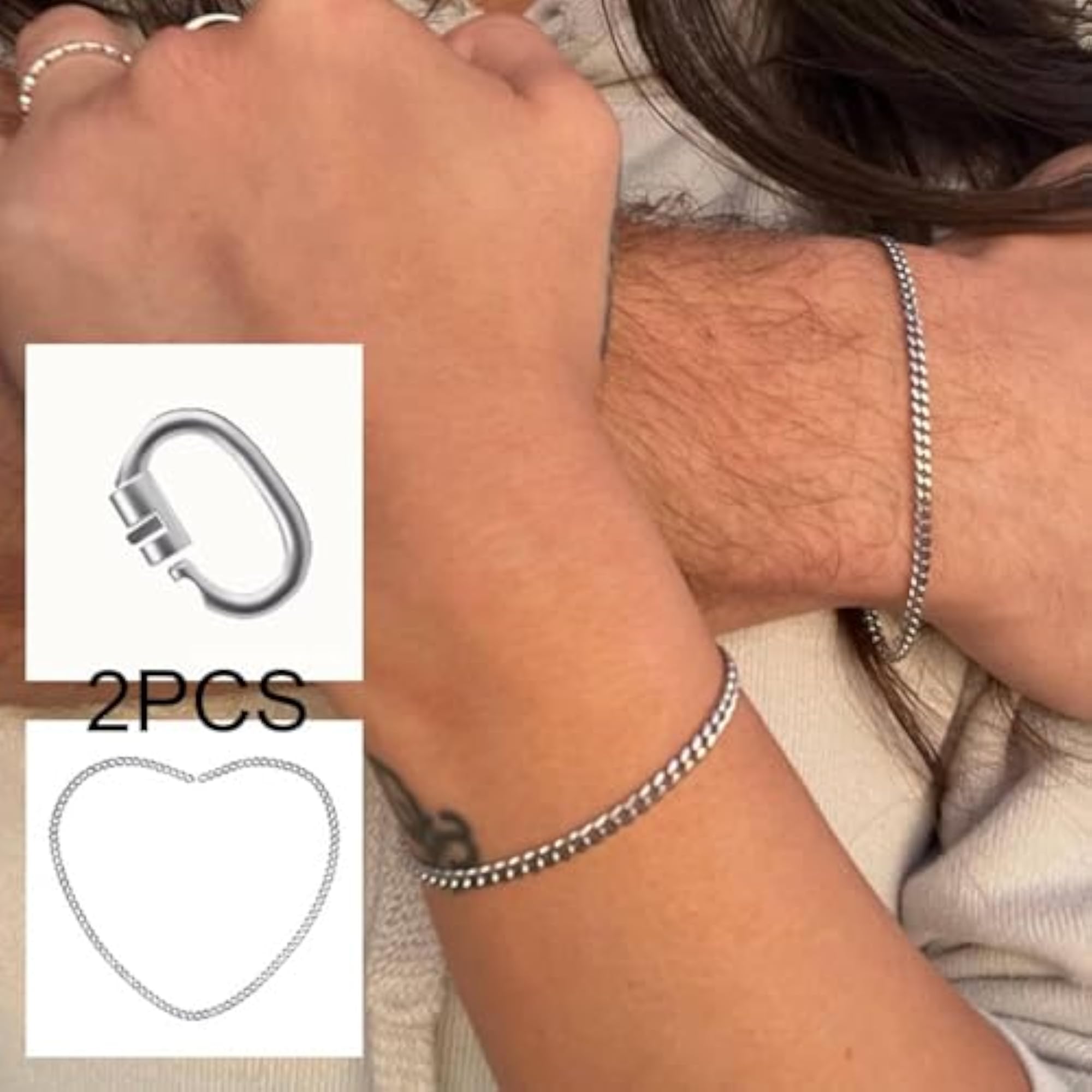 Couples Permanent Bracelet Kit, Gold and Rose Gold Wrist Chains