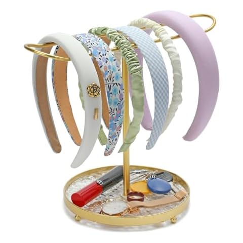 Headband Holder Organizer, Water Ripple Acrylic Headband Storage Display for Women Girl, Hair Bow Organizer Holder for Hair Accessories, Prefect for Disney Mickey Ear Bracelet Hair Clip Jewelry Cover