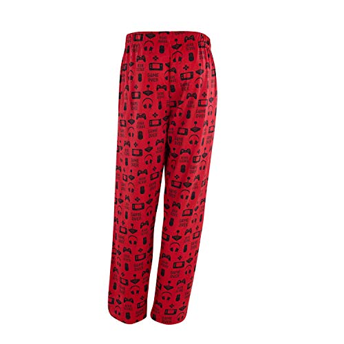 Adult Lounge Pants in Gamer Graphic Print, Red, X-Large2