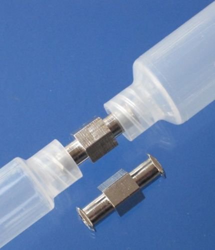 Luer Lock Adapter Coupler Female To Female Fittings Nickel Plated Brass (2 Units) #TOP1