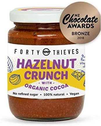 Hazelnut Nut Butter with Organic Cocoa, No Refined Sugar, 100% Natural, Vegan Spread from New Zealand (8.3 oz)