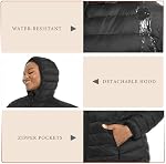 Plus Size Women's Packable Puffer Jacket 1X-6X Water-Resistant Lightweight Winter Coat(Exclusively for Plus Size)