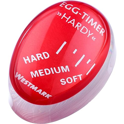 Westmark Egg Timer Hardy – praktische Eieruhr zum Mitkochen im Wasser, Timer zum Kochen von harten und weichen Eiern, einfache Hilfe für idealen Härtegrad – Polyresin