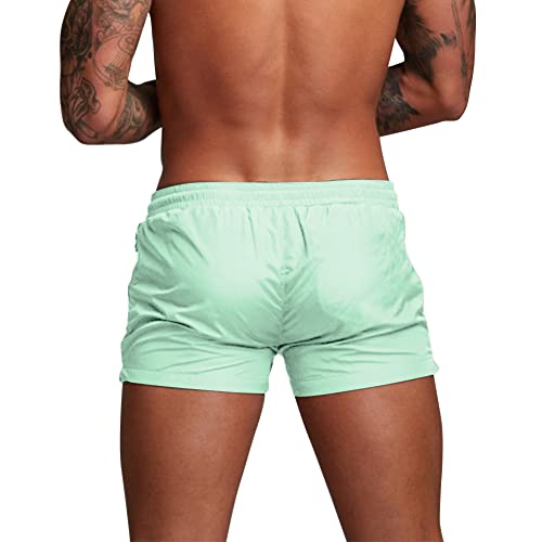 Men's Swim Trunks Quick Dry Swim Shorts Summer Swimwear Mens Sports Beach Shorts with Mesh Lining and Zipper Pockets2