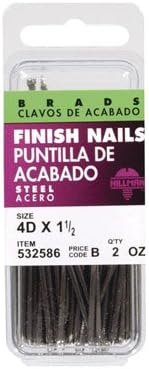 Hillman Finishing Nails 1-1/2  Polished Steel Card 2 Oz