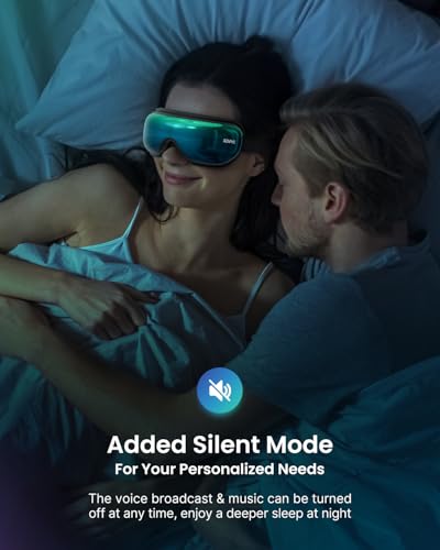 Image of RENPHO Eye Massager with Voice Control, Heated Eye Mask, Smart Sleep Mask, Eye Care with Bluetooth Music, Birthday Gifts for Men Women, Eyeris 1V