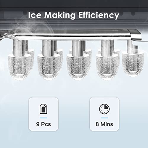 Xbeauty Máquina para Hielo Portátil de Mostrador 26lbs/24H miniatura 2