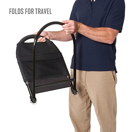 Stander Bed Rail Advantage Traveler, Bariatric Bed Assist Rail For Elderly Adults, Folding Safety Handle With Organizer Pouch #TOP2