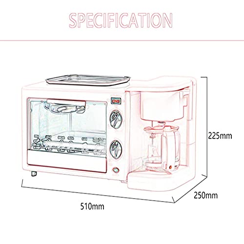 Frühstücksmaschine Multifunktionale 3-In-1-Frühstücksstation Maker, Zentrale Multifunktions-Retro-Familien… – Bild 3