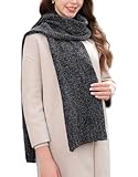 Wander Agio Womens Chenille Scarf Soft Winter Warm Long Shawl Wrap For Men Winter Weather Classic Solid Color Wool Blend Scarves DarK Grey 7