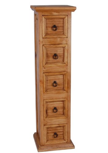 MiaMöbel Kommode Mexico Möbel 32x120x31 cm Landhausstil Massivholz Pinie Honig