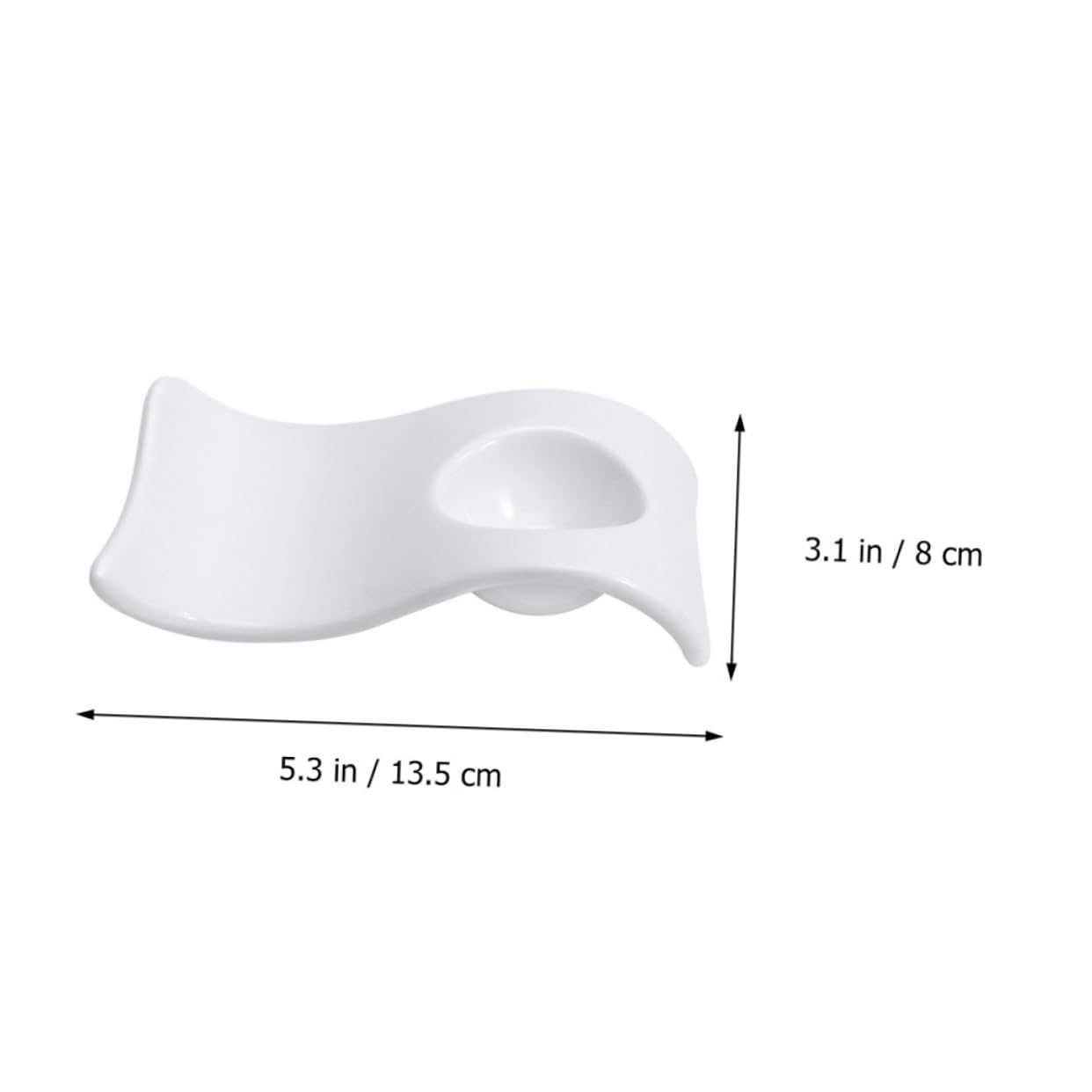 6 Coquetiers en Céramique Blancs, Plateau à Œufs Pratique et Facile à Nettoyer, Design Moderne et Élégant, pour Servir Petit-déjeuner