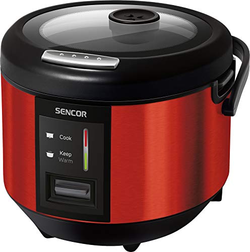 SENCOR SRM 1891RD Reiskocher, Topf zum Kochen von Reis Rot