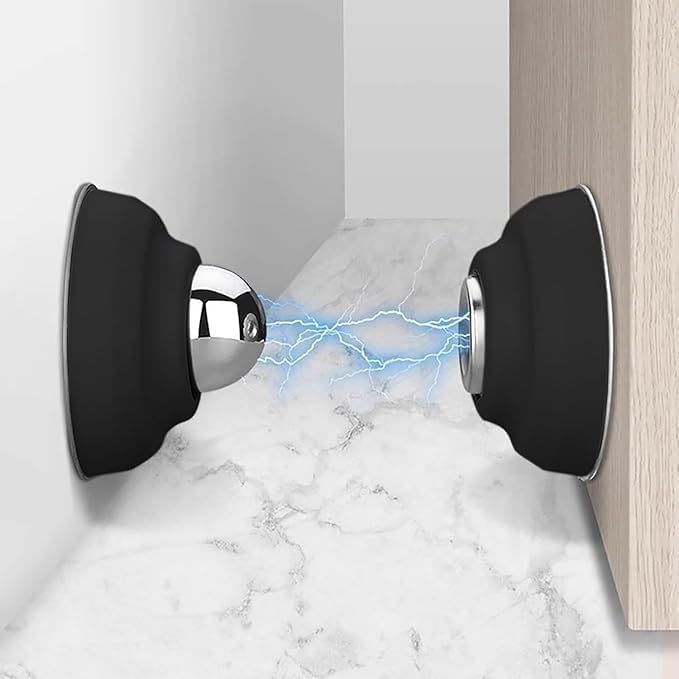 Door Stopper Wall Protector, Square Clear Wall Shield Bumper Guard from Door Knobs, Sturdy Self Adhesive, Washable and Reusable Shock Absorbent Transparent Gel for Home, Office (Magnetic Door Stopper)-image-41