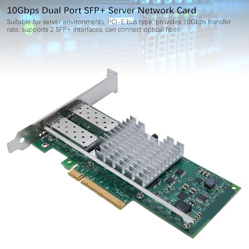 10Gbps SFP Network Card, PCI Express X8 Ethernet Adapter, 82599 Chipset, 2 SFP Ports, VMware Support for Server Environments miniatura 2