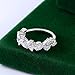 Eternity Wedding Band 14K White Gold Ring Band Moissanite Pear-Shaped Size 4 Fashion for Lesbian Anniversary Jewelry