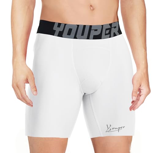 Youper Elite Youth Boys Compression Shorts with Protective Athletic Cup, Sliding Underwear for Baseball & Football2
