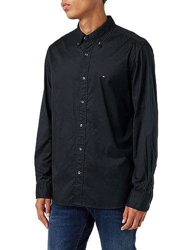 Tommy Hilfiger CORE FLEX POPLIN RF SHIRT Freizeithemden Herren, Schwarz...