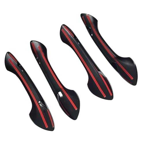 Image of AOKIO Door Handle Cover Trim Compatible for 2024 2025 Chevy Trax Accessories (Glossy Black with Smart Keyhole)