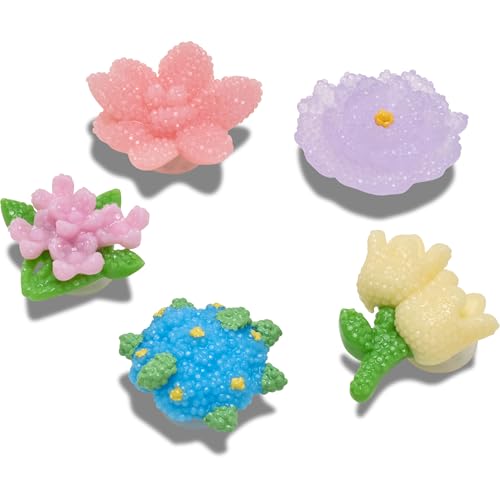 Image of Crocs Jibbitz Flowers Shoe Charm Packs, Beaded Flowers, 5-Pack