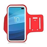 Pro_Gadgets_LTD Running Armband For Samsung Galaxy S20 S20+ S20 Ultra, Sweatproof Sports Exercise Case Also Fits Galaxy S10 Plus / S9 Plus / S8 Plus - Red
