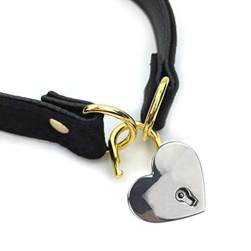 Succuba Padlock Choker Collar Necklace Lolita Collar Cat Kitty Velvet Necklace With Lock And Key (B, 18) #TOP1