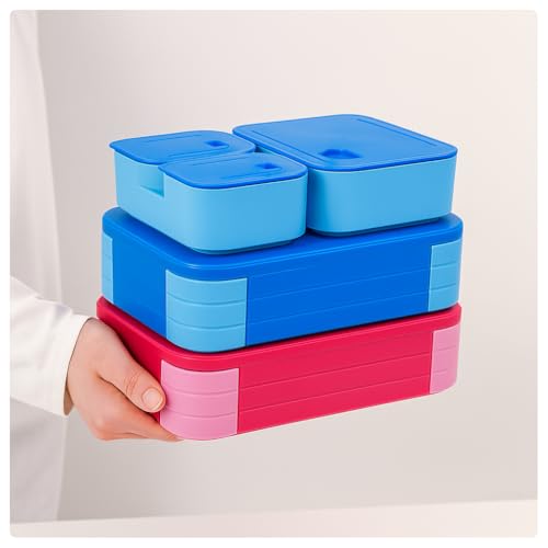Image of daiDokoro 3 Removable Compartment - 1100 ML Bento Lunch Box | Compact BPA Free, Leak-Proof, Microwave & Dishwasher Safe Tiffin for Office Use, School & Travel (Viridian Green)
