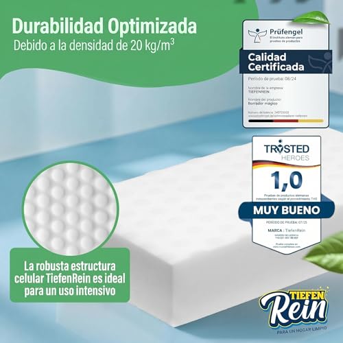 Miniatura 4 de 2.5x Más Vida Útil Borrador Magico De Suciedad 2 Piezas - Esponja Magica Esponja De Melamina Extra Duradera La Magic Cleaner Elimina La Suciedad De Paredes, Zapatos, Cocinas Y Baños