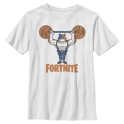 T-shirt Fortnite blanc col rond en coton pour garçon taille M