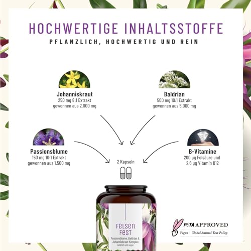 Schlafmittel Naturtreu Felsenfest mit Johanniskraut und Baldrian