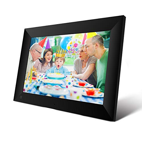 ACEMAX 10.1 inch 16GB Smart WiFi Cloud Digital Photo Frame APP(Android&iOS) Instantly Share Photos Worldwide 1280x800 IPS High Resolution Touch Screen Portrait and Landscape Wall-Mountable (Black)