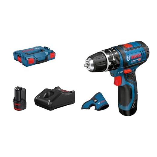 Makita HP457DWE10 Akku- Schlagbohrschrauber-Set inkl. 74tlg. Zubehör 5 Bosch Professional 12V System Akku-Schlagbohrschrauber GSB 12V-15 (inkl. 2x2.0 Ah Akku, Schnellladegerät GAL 12V-40, Halftertasche, in L-BOXX)