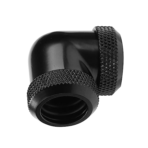 Computer-Wasserkühlungsarmaturen, 14 Mm Außendurchmesser, DIY 90-Grad-Winkel, Dual-Hartrohr-Rohrverbinder für PC, Plattierte Messingarmatur, Hervorragende Wärmeableitung, mit
