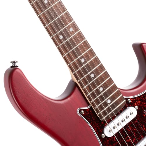 Image of Cort G115SE CRD Electric Guitar - Double Cutaway, H-S-S Pickup Configuration, Beveled Heel & Satin Neck Finish