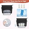 Wearable Breast Pump Bag for Working Mom, Breastmilk Cooler Tote Bag with Insulated Compartment, Breast Pump Bag with Ice Pack & 16‘’ Laptop Sleeve, Baby Bottle Cooler bag for Nursing, Work, Travel