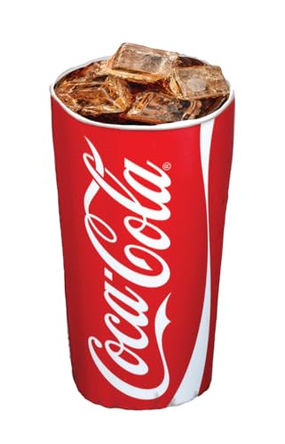Mark Feldstein & Associates Coca Cola Coke Red Fountain Cup Plush Soda Pop Throw Pillow 12 Inch