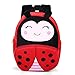 Zaino Asilo Bimba Animale dei Cartoni Zaino Scuola Materna Peluche Bambini animato Carino per bambina bambino 1-3 anni,Coccinella