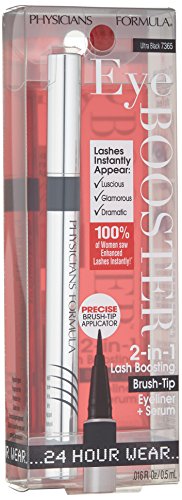 Physicians Formula Eye Booster, Lash-Enhancing 2-in-1 Eyeliner Serum, Dermatologist Approved, Hypoallergenic, Cruelty-Free & Vegan - Ultra Black