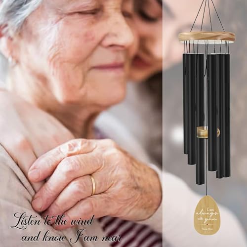 Image of ASTARIN Personalized Wind Chimes Memorial,30 Inch Wind Chimes for Outside Deep Tone, Custom Unique Wind Chimes for Loved One, Wind Chimes for Home Garden Patio Balcony Decor