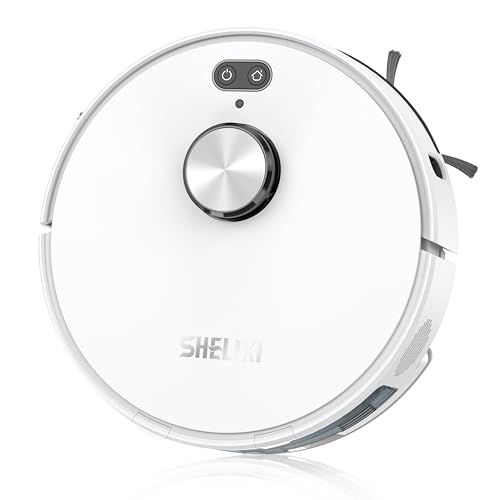 SHELIKI Mapping Robotic Vacuums Cleaner Robot Vacuum and Mop with 70Days Self Emptying, LiDAR Navigation