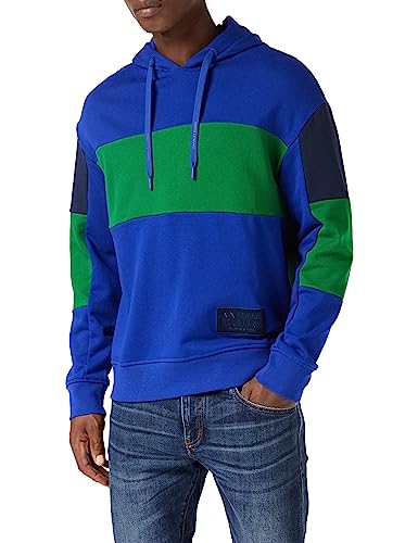 Armani Exchange Herren Color Block, Logo Patch, Hooded Sweatshirt,...