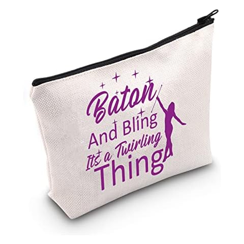 MYOSPARK Baton Twirler Gift Twirling Makeup Bag for Baton Twirler & Majorettes Twirl Dancing Gift Baton and Bling Its a Twirling Thing (Twirling Thing Bag) Cover